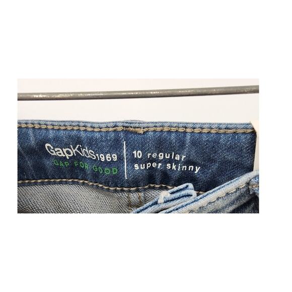 New NWT Gap Kids High Stretch Super Skinny Mid Rise Jeans Light Wash 10 Reg - Picture 4 of 5